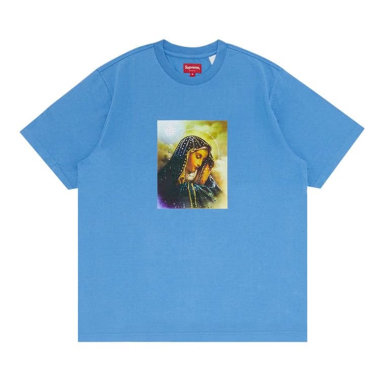 Supreme Mary Rhinestone Shorts-Sleeve Top Light Royal