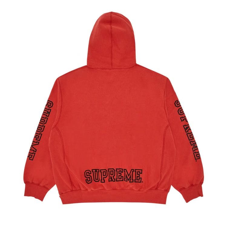 Supreme Collegiate Sleeve Hoodie Burnt Red