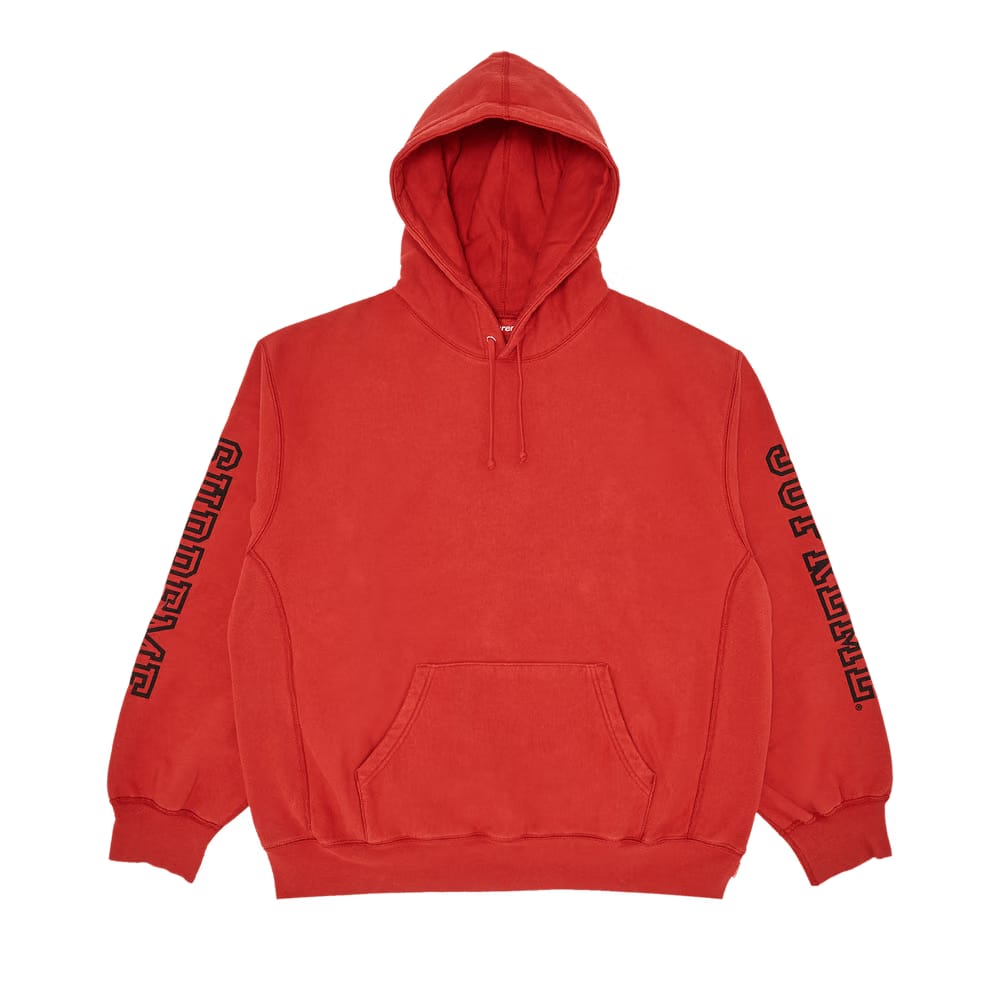 Supreme Collegiate Sleeve Hoodie Burnt Red
