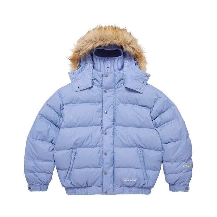 Supreme Facemask 700-Fill Down Puffer Jacket Light Blue