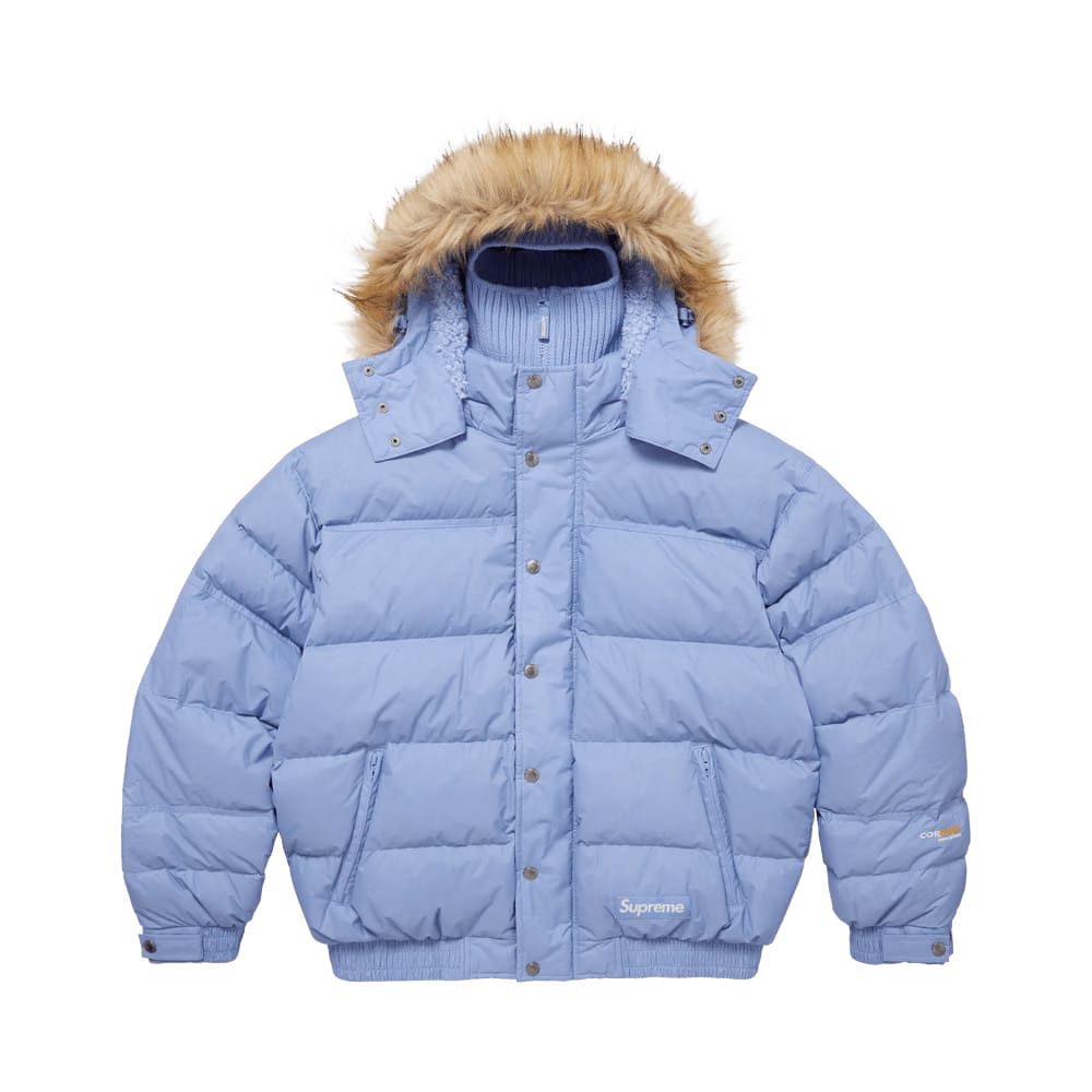 Supreme Facemask 700-Fill Down Puffer Jacket Light Blue