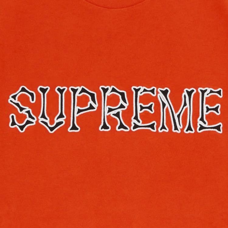 Supreme Bones Shorts-Sleeve Top Orange
