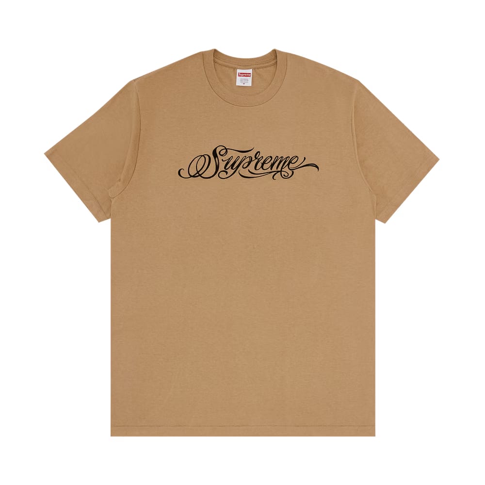 Supreme Script T-Shirt Khaki