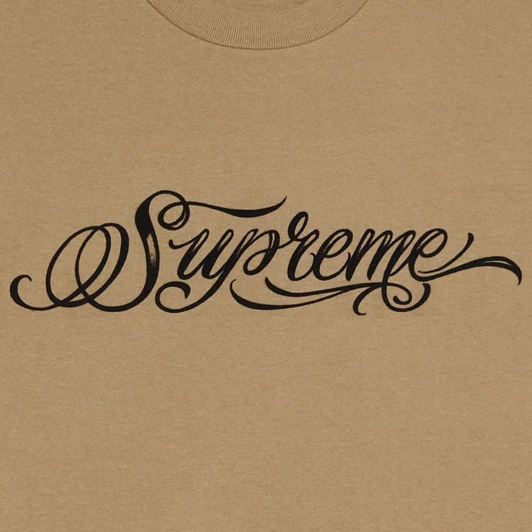 Supreme Script T-Shirt Khaki
