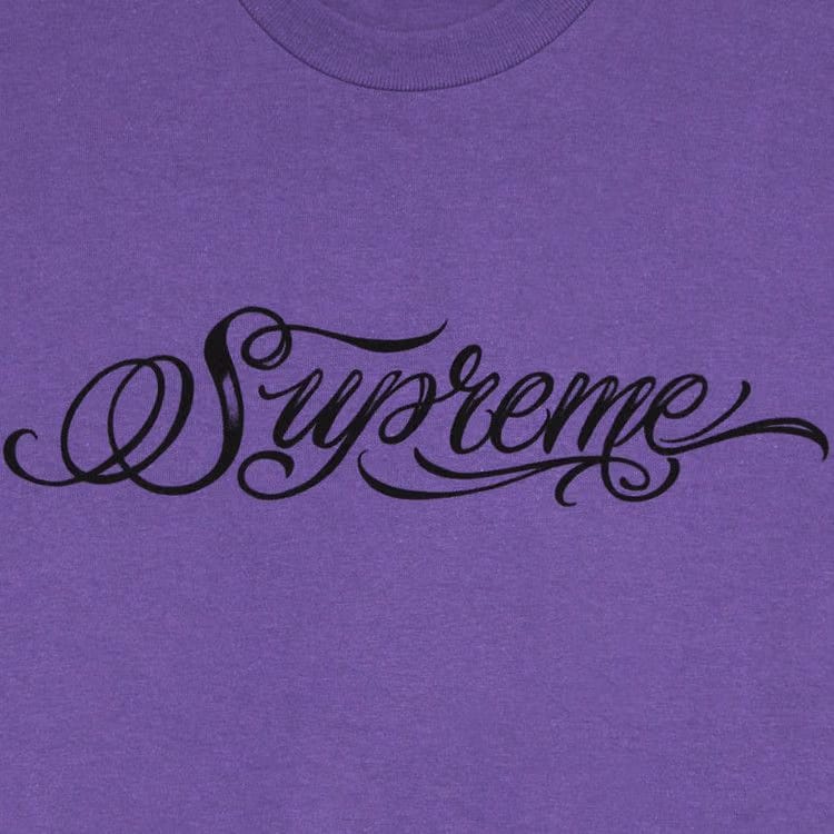 Supreme Script T-Shirt Purple