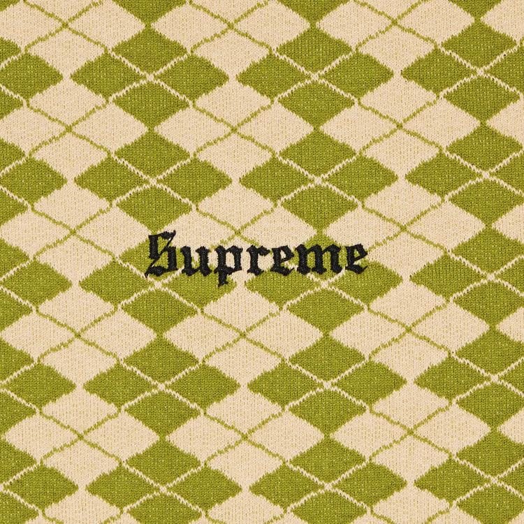 Supreme Diamond Jacquard Shorts-Sleeve Top Green