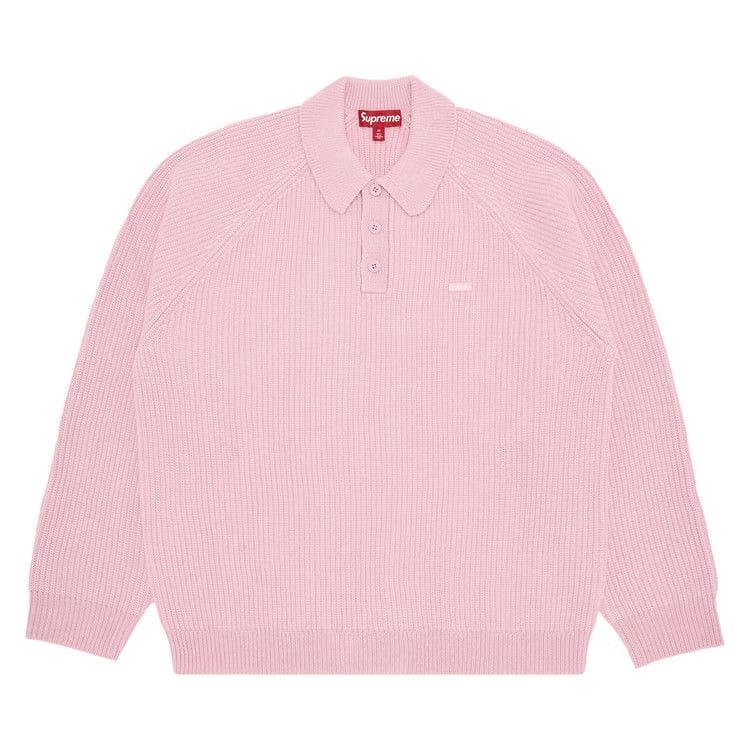 Supreme Small Box Polo Sweater Pink