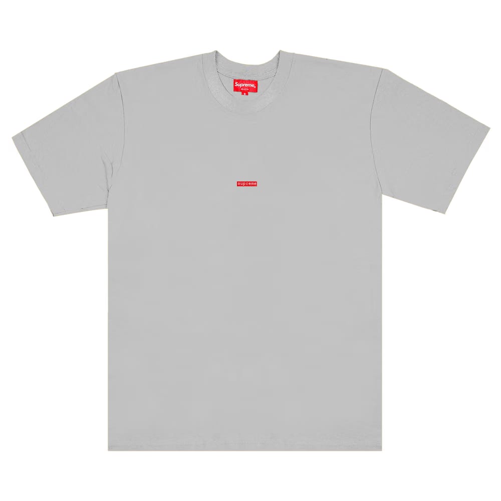Supreme Typewriter Shorts-Sleeve Top Grey