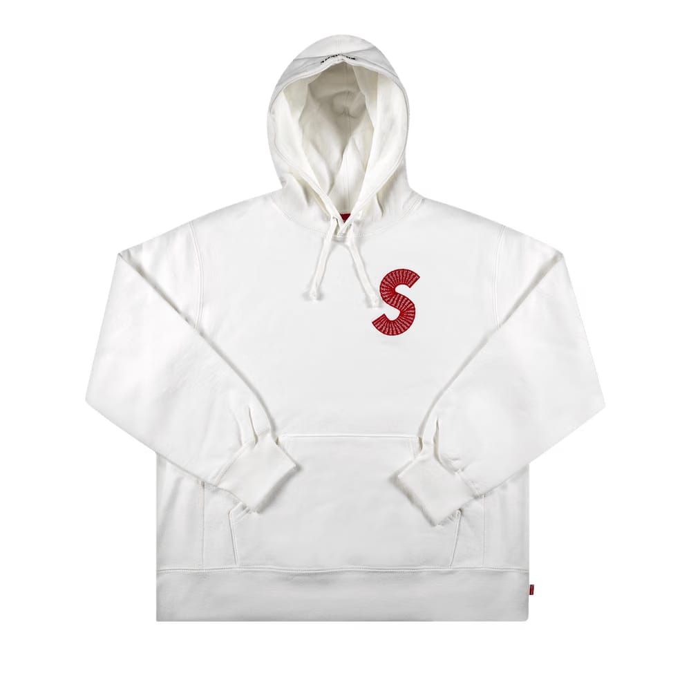 Supreme S Logo Hoodie White