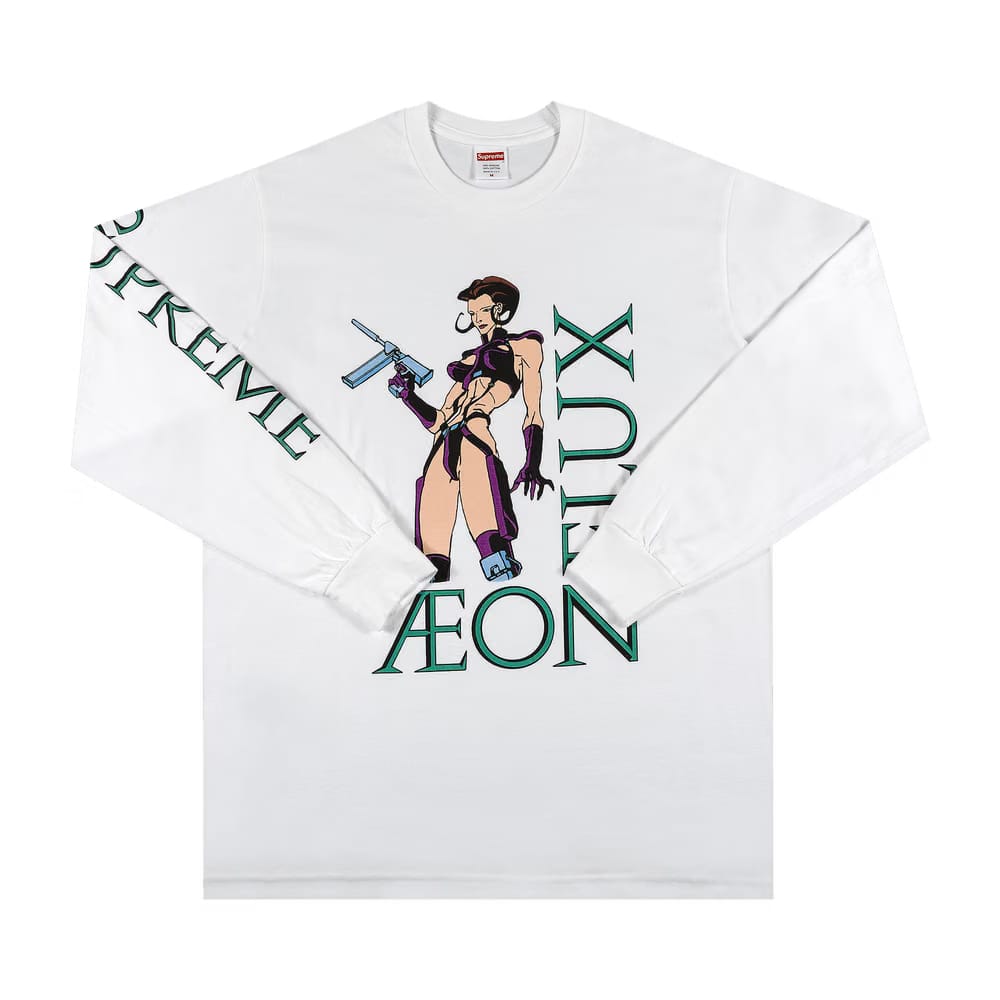 Supreme Aeon Flux Long-Sleeve T-Shirt White