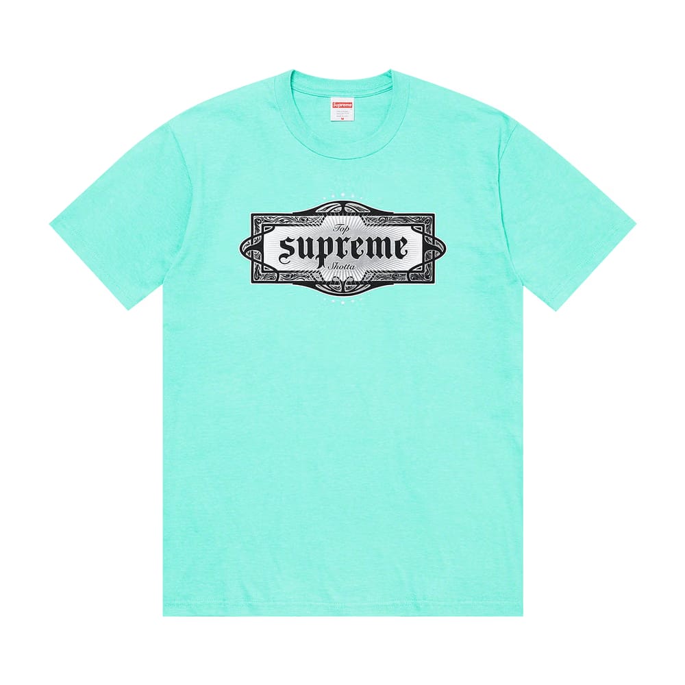 Supreme Top Shotta T-Shirt Teal