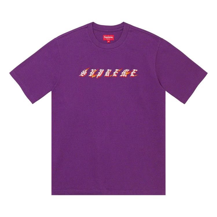 Supreme Flames Shorts-Sleeve Top Plum