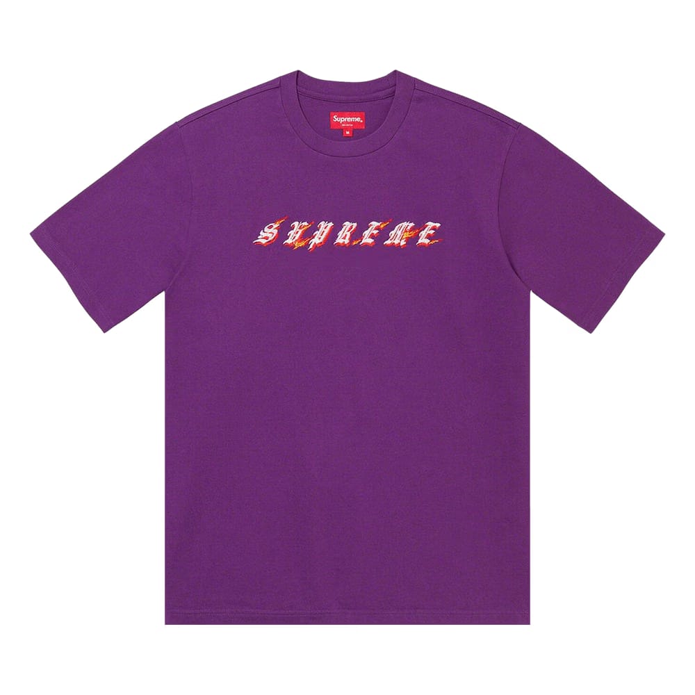 Supreme Flames Shorts-Sleeve Top Plum