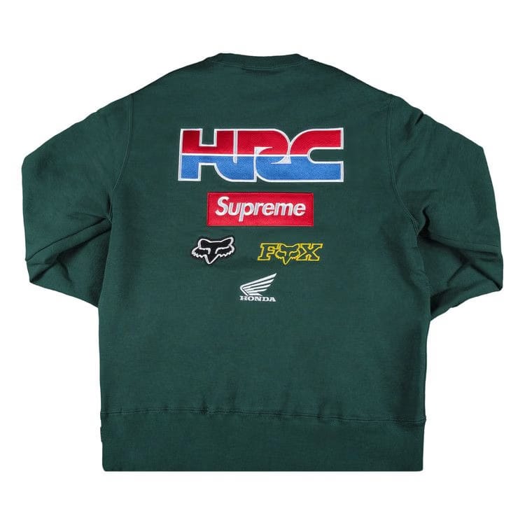 Supreme x Honda Fox Racing Crewneck Green