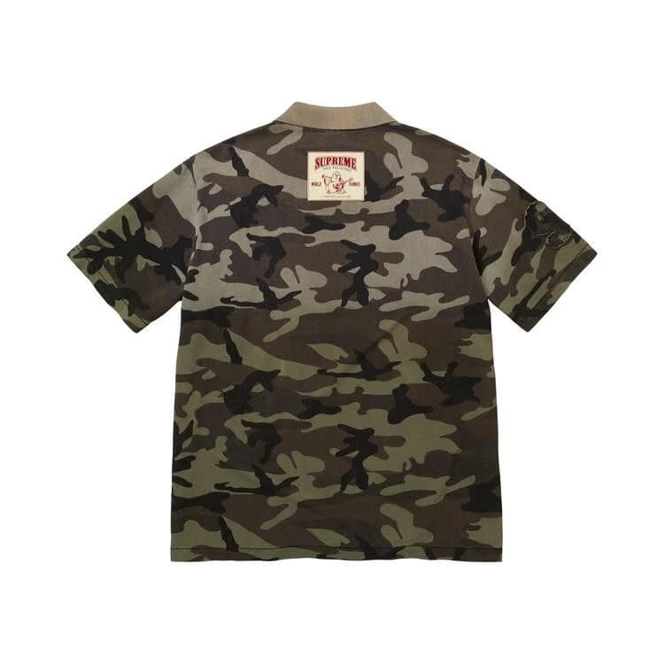 Supreme x True Religion Appliqué Polo Olive Camo