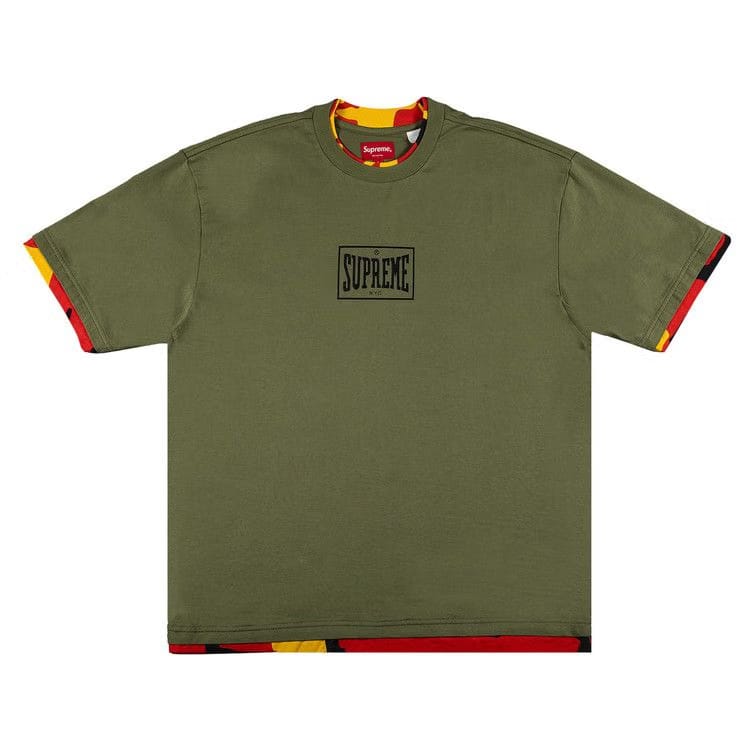 Supreme Layered Shorts-Sleeve Top Light Olive