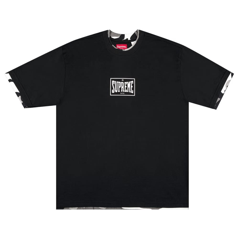 Supreme Layered Shorts-Sleeve Top Black