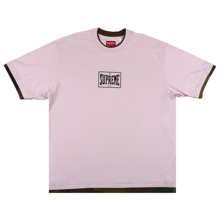 Supreme Layered Shorts-Sleeve Top Pink