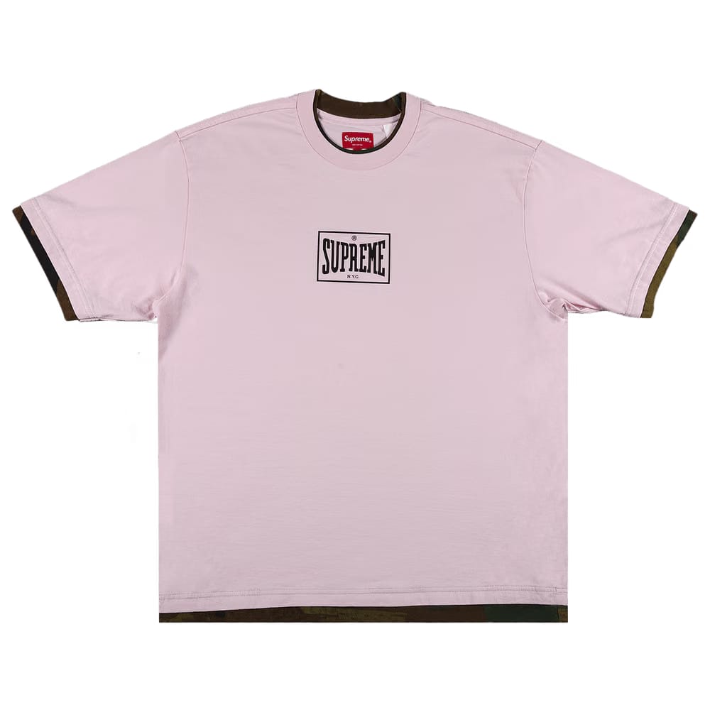 Supreme Layered Shorts-Sleeve Top Pink