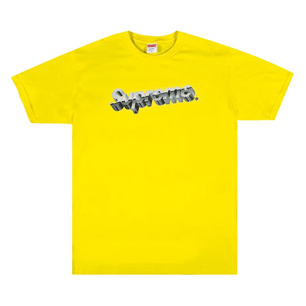 Supreme Chrome Logo T-Shirt Yellow