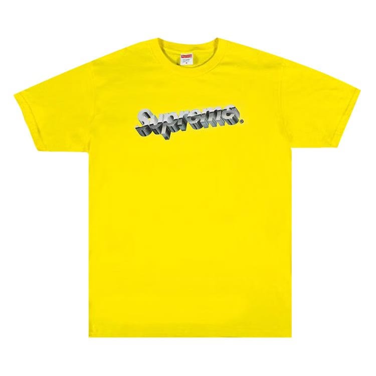 Supreme Chrome Logo T-Shirt Yellow