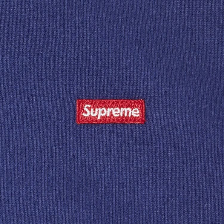 Supreme Small Box Drawcord Zip Up Hoodie Washed Navy