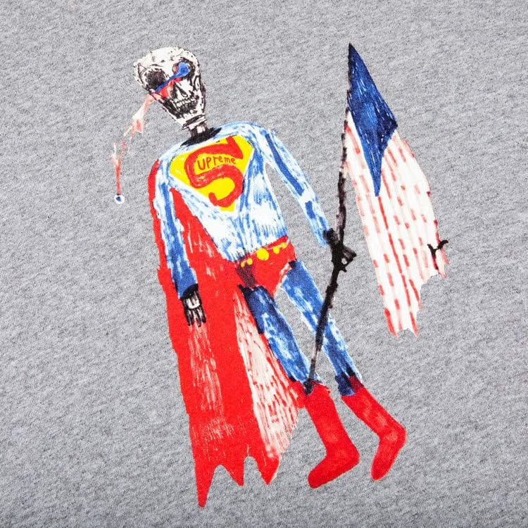 Supreme Skeleton T-Shirt Heather Grey
