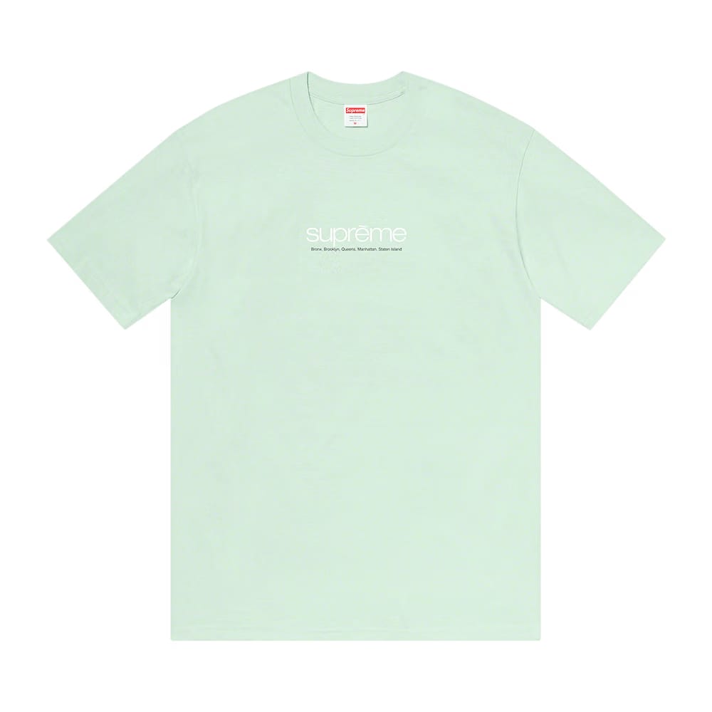 Supreme Five Boroughs T-Shirt Pale Aqua
