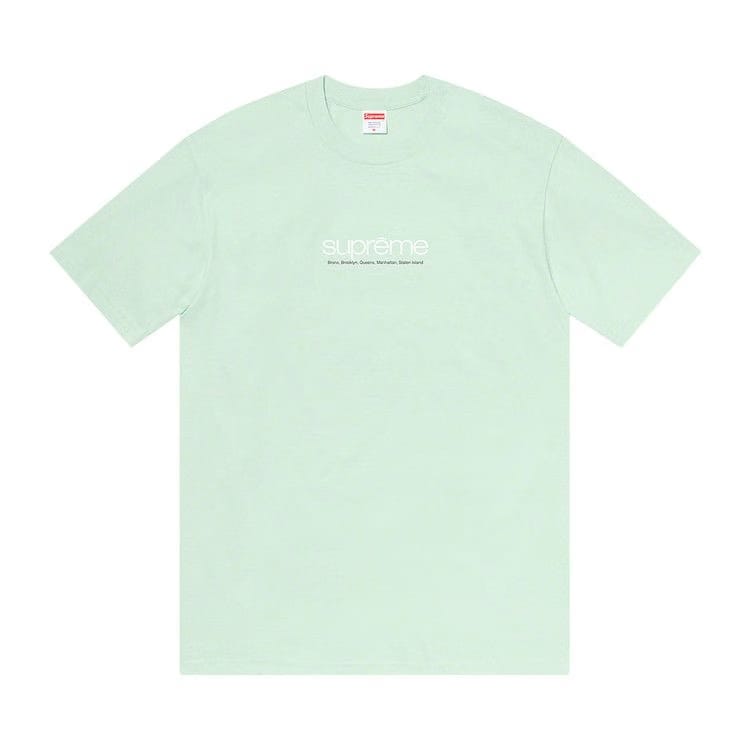 Supreme Five Boroughs T-Shirt Pale Aqua