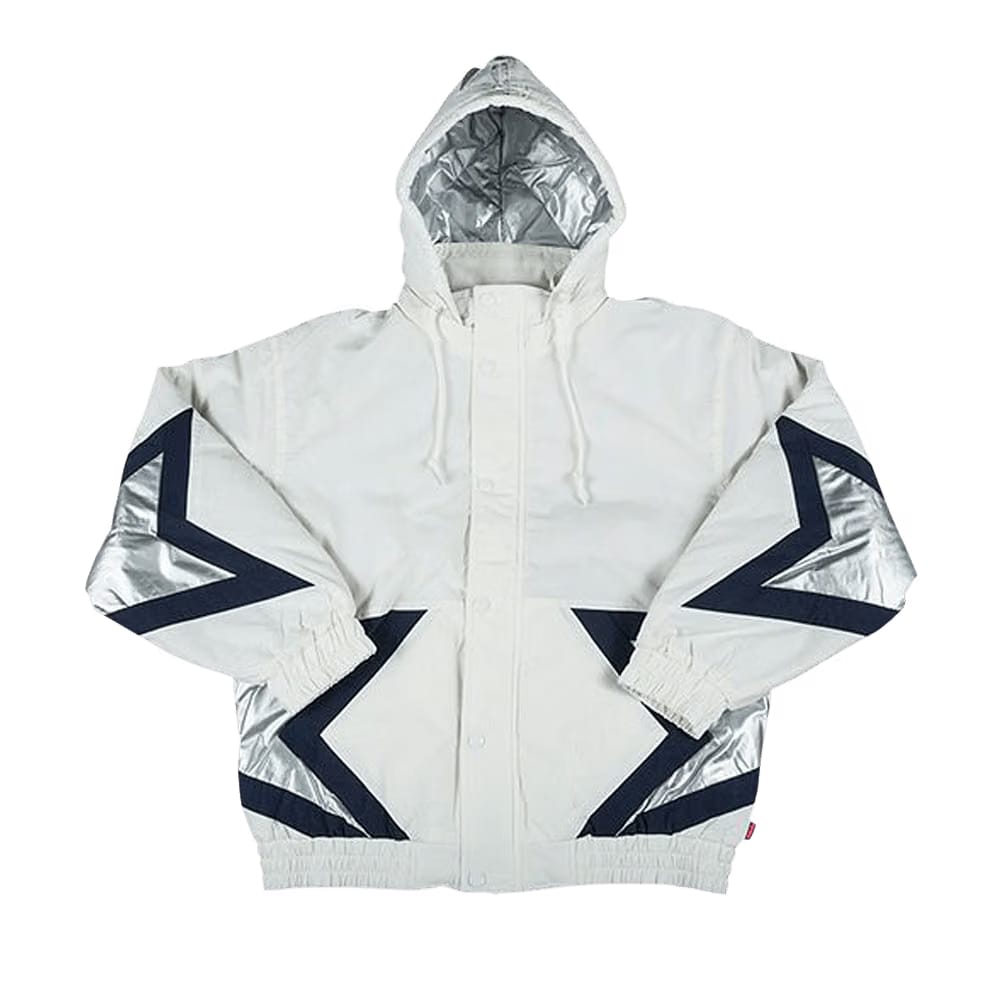 Supreme Stars Puffy Jacket White