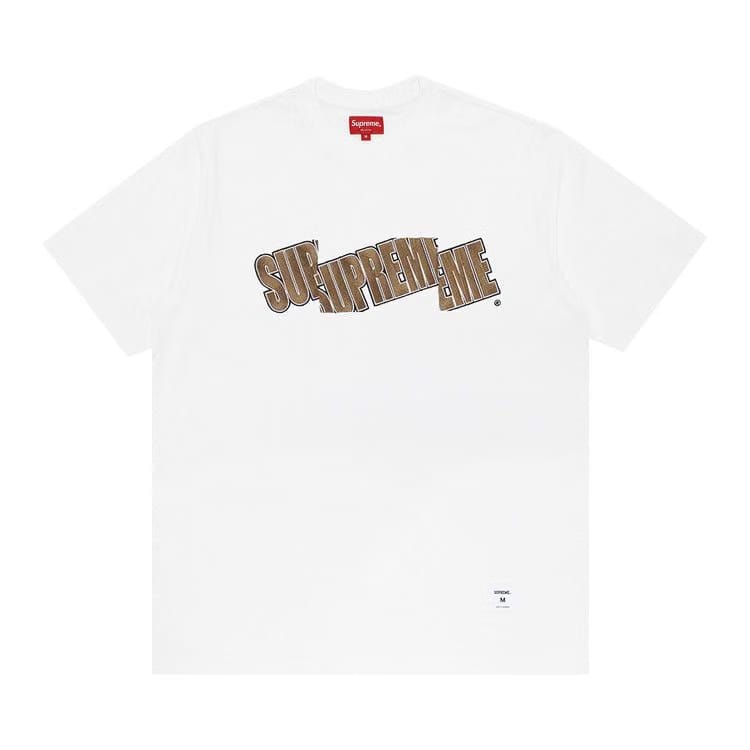Supreme Cut Logo Shorts-Sleeve Top White
