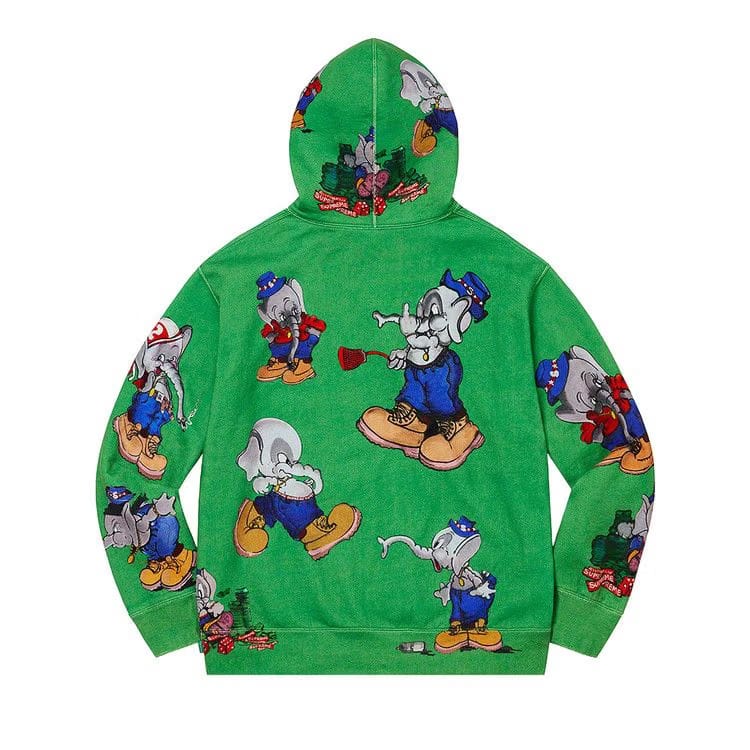 Supreme Elephant Hoodie Green