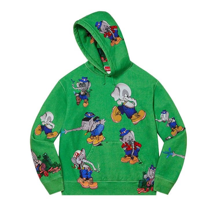 Supreme Elephant Hoodie Green