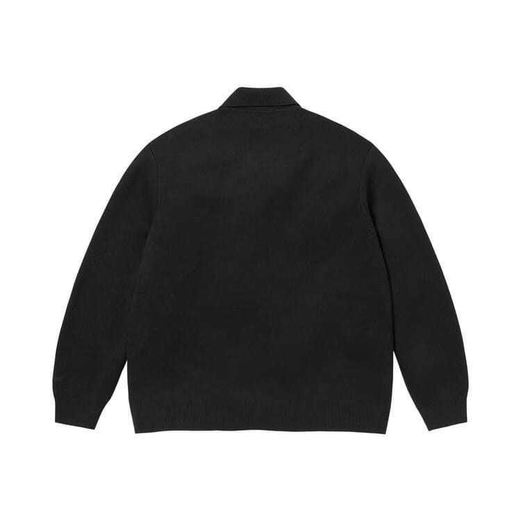 Supreme Studded Suede Zip Up Cardigan Black