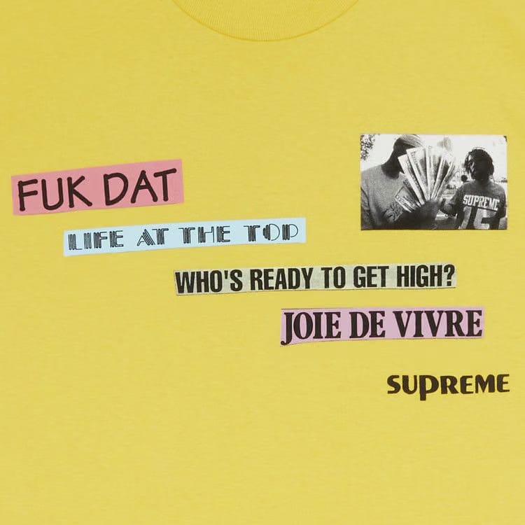 Supreme Joie De Vivre T-Shirt Yellow