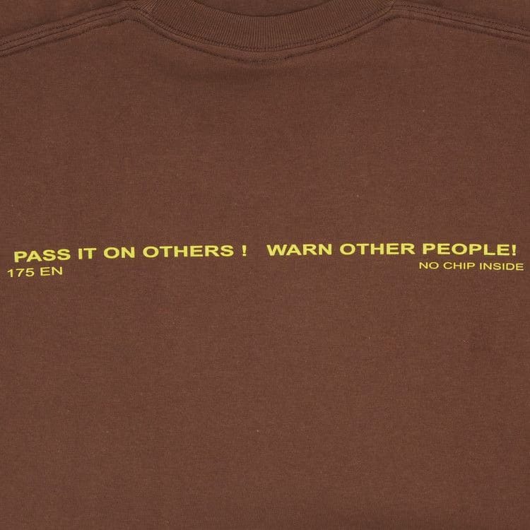 Supreme Warning T-Shirt Brown