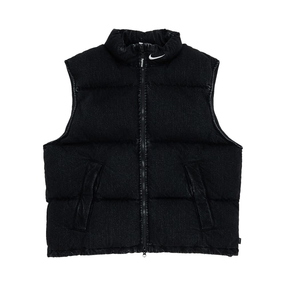 Supreme x Nike Denim Puffer Vest Black