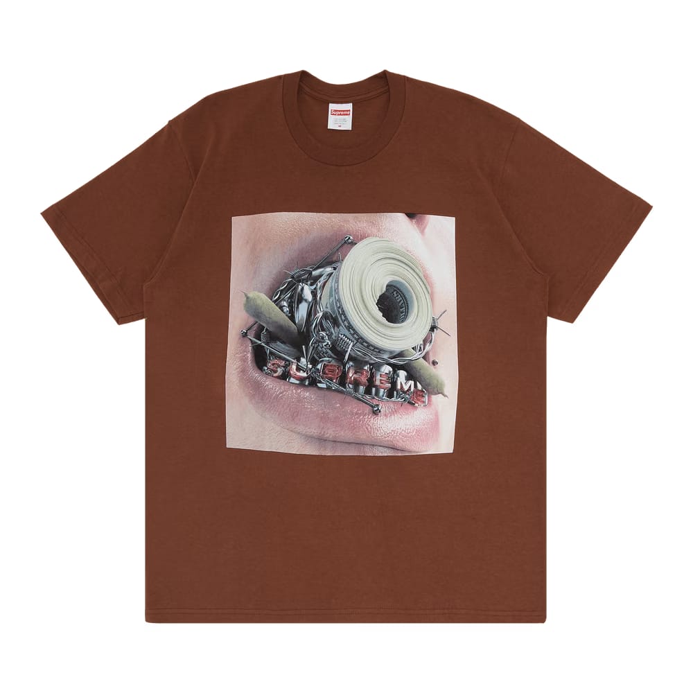 Supreme Braces T-Shirt Brown