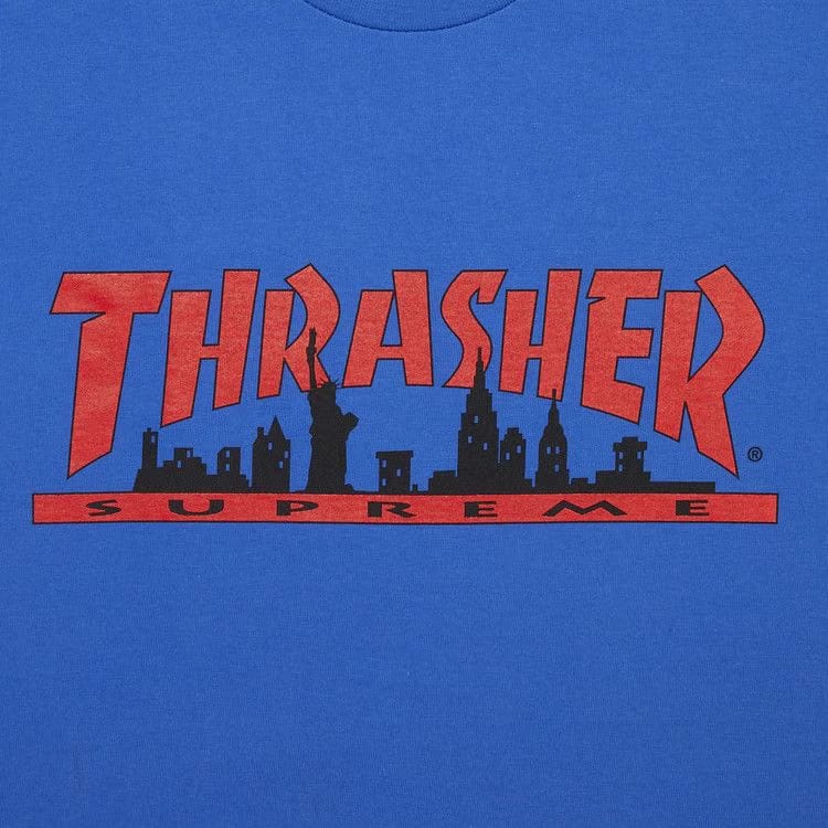 Supreme x Thrasher Skyline T-Shirt Royal