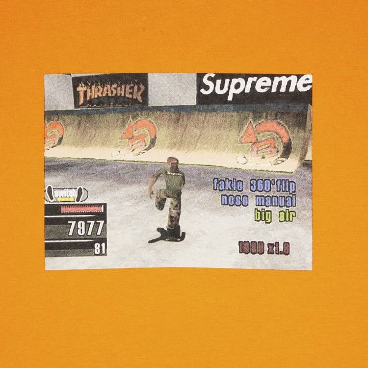 Supreme x Thrasher Game T-Shirt Orange