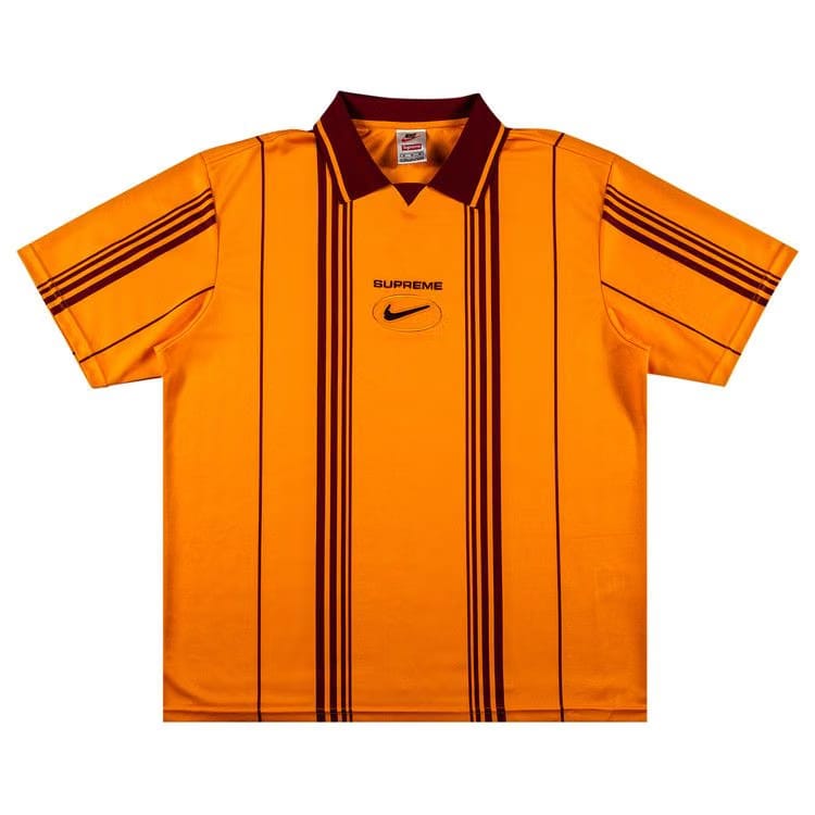 Supreme x Nike Jewel Stripe Soccer Jersey Orange