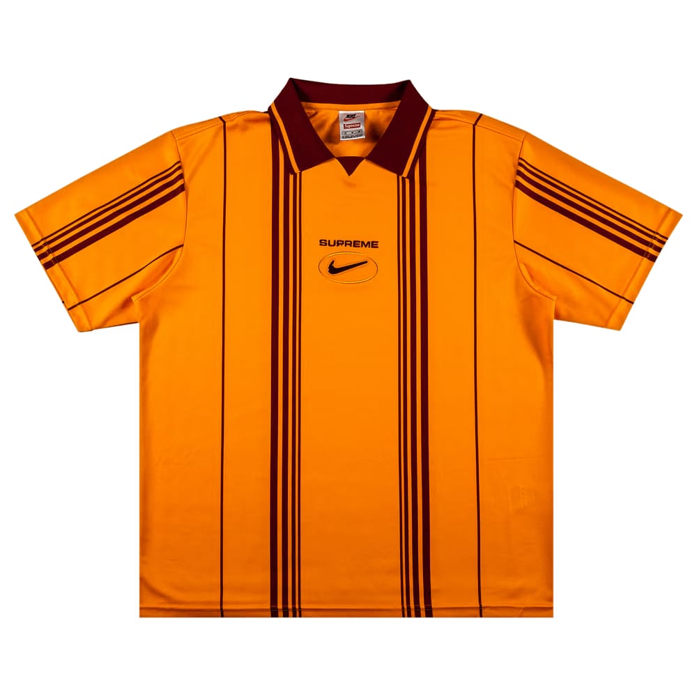 Supreme x Nike Jewel Stripe Soccer Jersey Orange