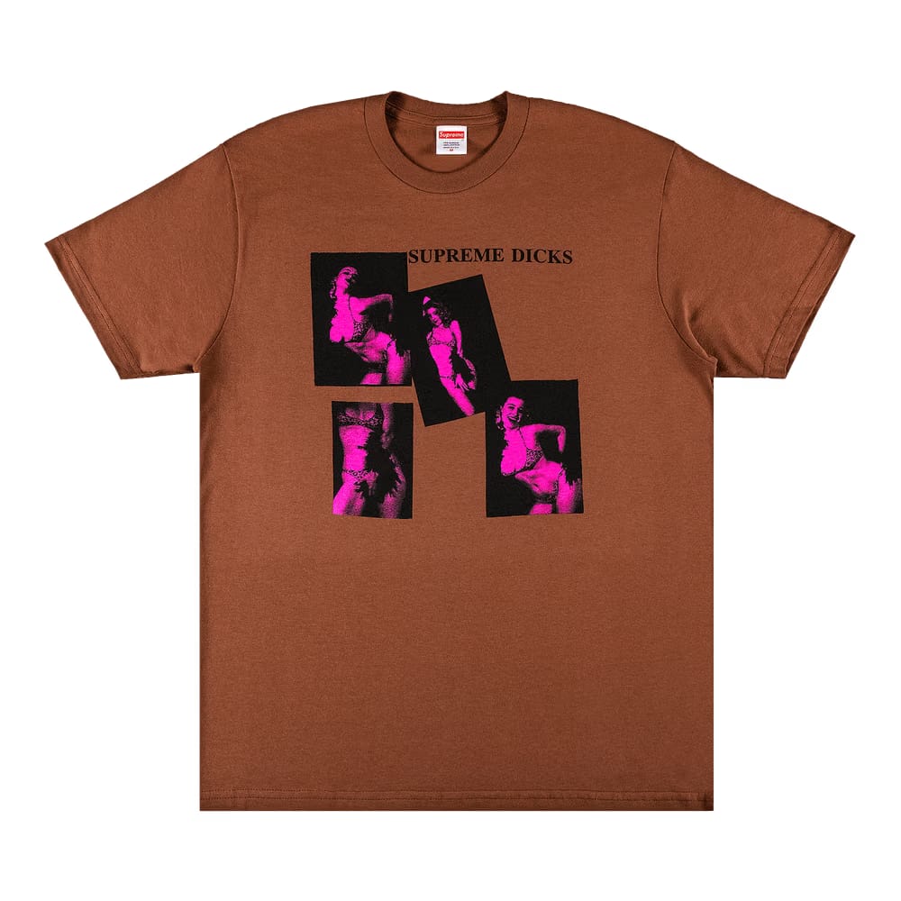 Supreme Dicks T-Shirt Brown