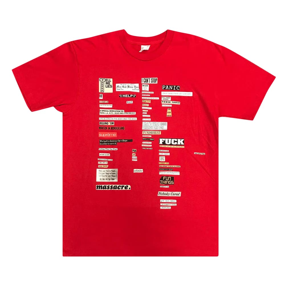 Supreme Cutouts T-Shirt Red