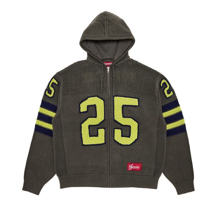 Supreme Sport Zip Up Hooded Sweater Grey