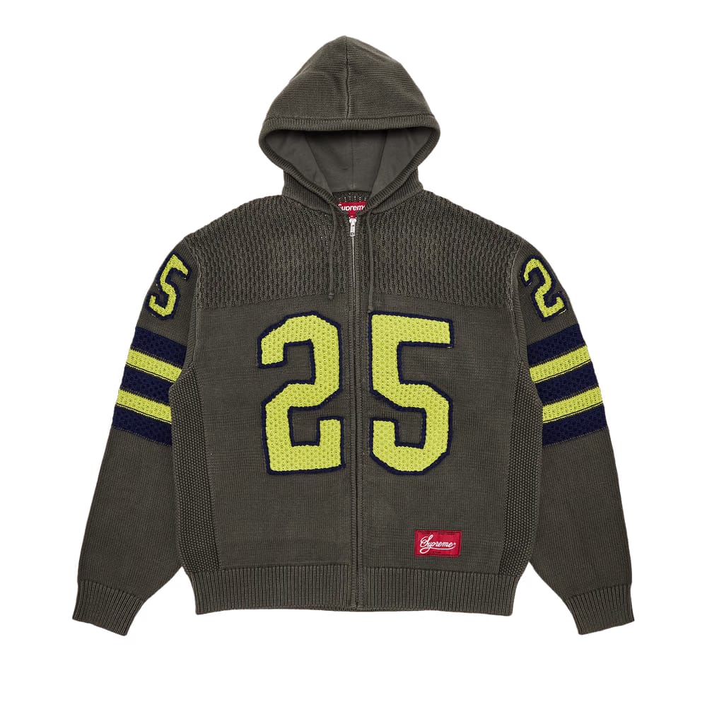 Supreme Sport Zip Up Hooded Sweater Grey