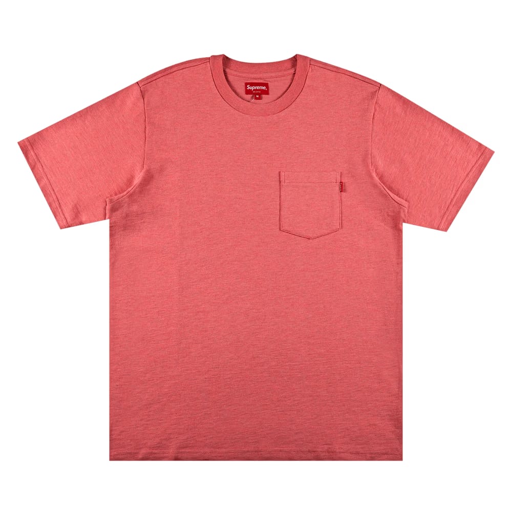Supreme Shorts-Sleeve Pocket T-Shirt Heather Coral