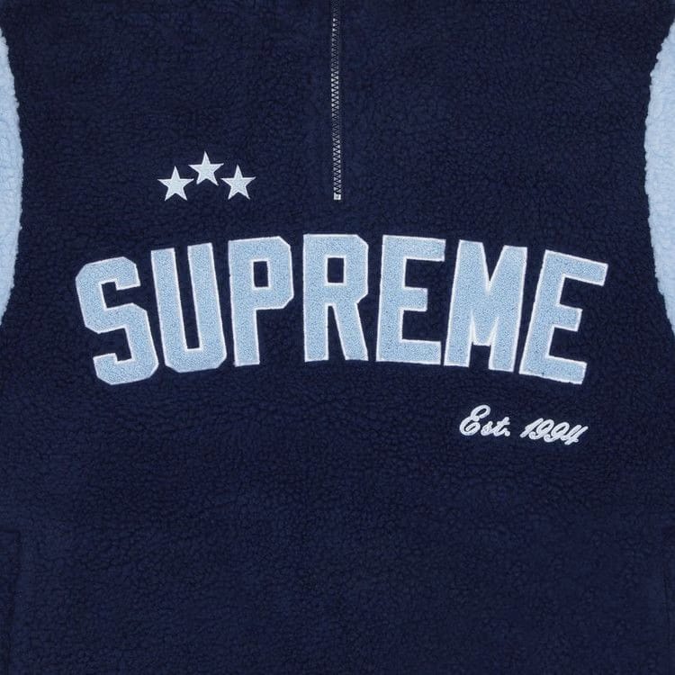 Supreme Arc Half Zip Fleece Pullover Navy
