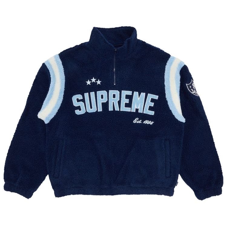 Supreme Arc Half Zip Fleece Pullover Navy