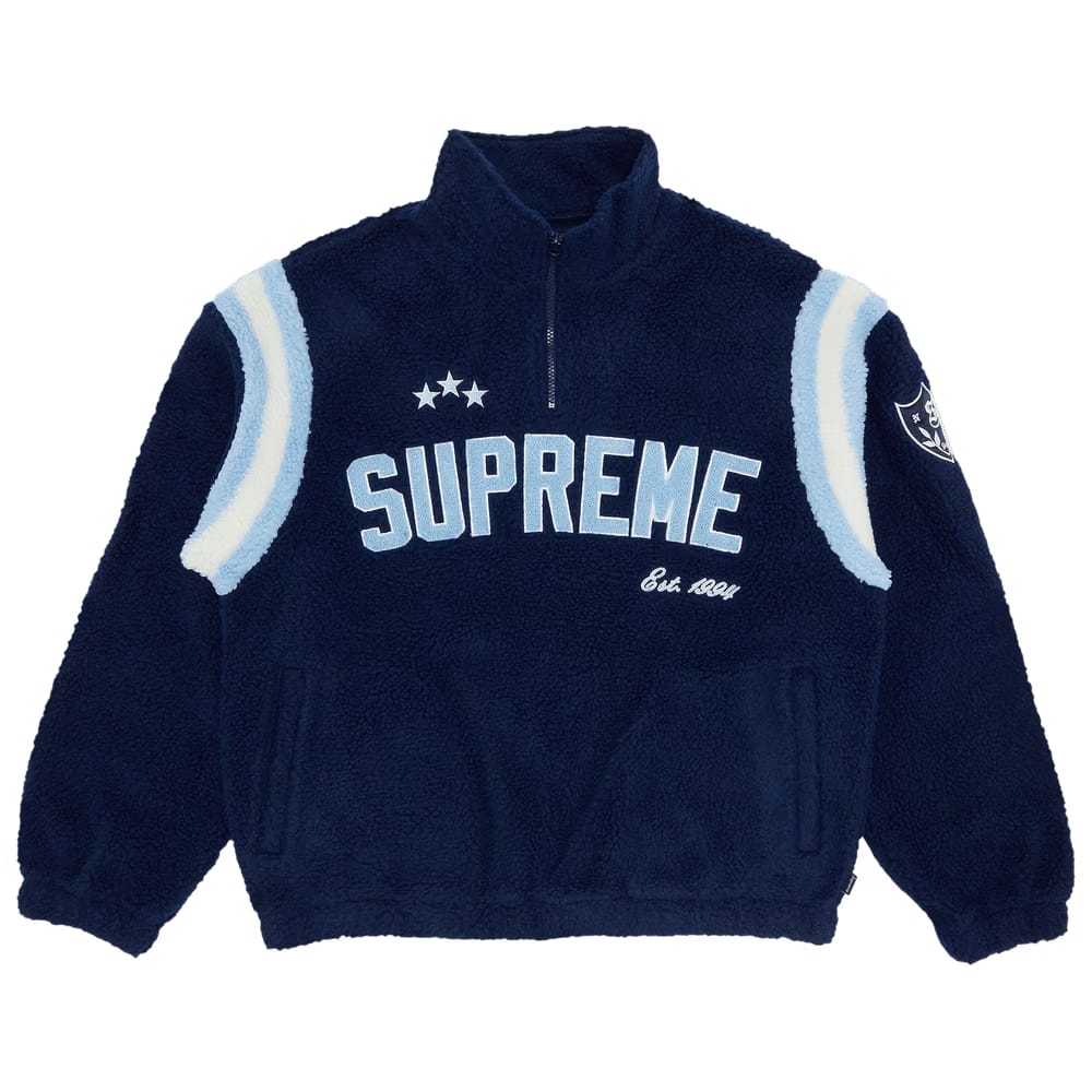 Supreme Arc Half Zip Fleece Pullover Navy